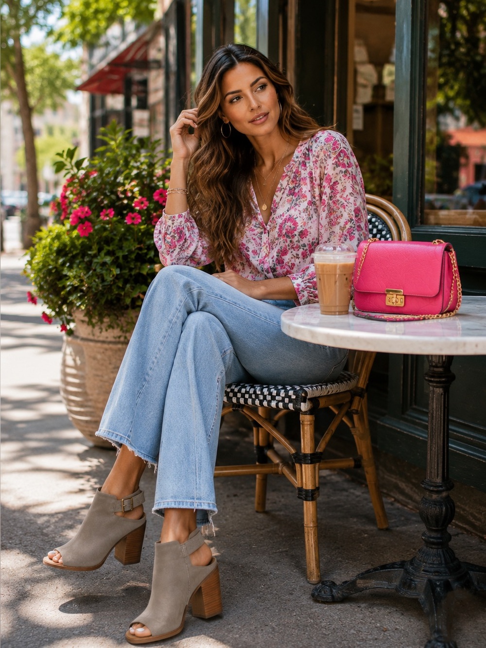 American Eagle Taupe Wedge Heel Sandals Size 11 Open Back
Faux Suede Boho Chic